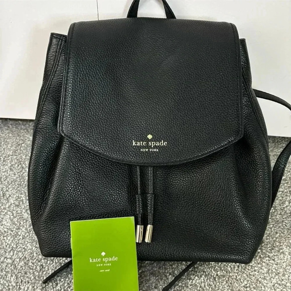 Kate Spade Handbags - Kate Spade Women's Black Leather mini Backpack Gold Hardware